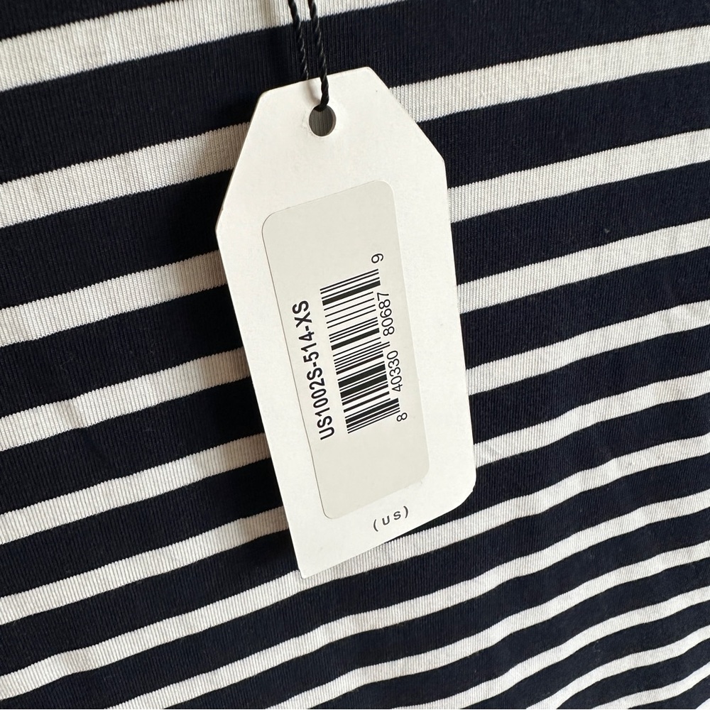 NWT Universal Standard Geneva Navy Striped Midi Dress XS - Picture 3 of 12
